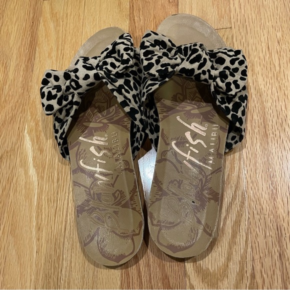 Blowfish Ginah Animal Print Bow Sandals | Size 6 - Picture 2 of 5